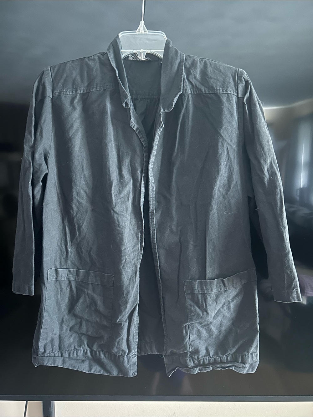 Classic Black Open-Front Women’s Blazer Jacket
